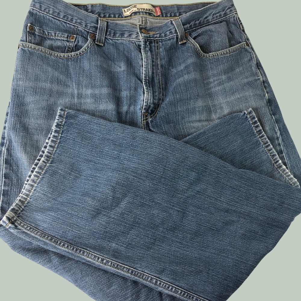 Levis 569 Jeans Men 36x32 (36x31 Fits) Whiskering Y2K Baggy Loose Relaxed Skater